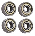 (4 Each) R3-ZZ Shielded Radial Ball Bearing 3/16 ID X 1/2 OD X 0.196" Wide