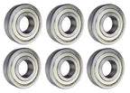 (6 Pack) 6306-ZZ, 6306-2Z, 306SS Shielded Radial Ball Bearing 30X72X19 SpinCo