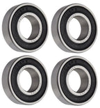 (4 Each) 6002-2RS, 6002LLU, 6002DDU Sealed Radial Ball Bearing 15X32X9 SpinCo