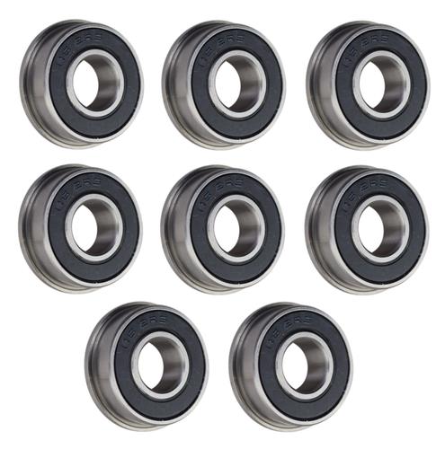 (8 Pack) FR6-2RS Flanged Sealed Radial Ball Bearing 3/8 ID X 7/8 OD X 0.281" W