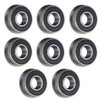 (8 Pack) FR6-2RS Flanged Sealed Radial Ball Bearing 3/8 ID X 7/8 OD X 0.281" W