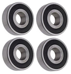 (4 Each) 6202-2RS-1/2, 6202LLU8, 202PP8 Sealed Radial Ball Bearing 0.5"X35X11
