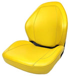 John Deere High Back Gator Lawn Mower Skid Steer Sewn Vinyl Seat Yellow