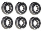 (6 Pack) FR8-2RS Flanged Sealed Radial Ball Bearing 1/2 ID X 1-1/8 OD X 0.312" W