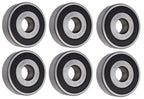 (6 Each) 6203-2RS-1/2, 6203LLU8, 203PP8 Sealed Radial Ball Bearing 0.5"X40X12