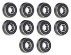 (10 Pack) FR6-2RS Flanged Sealed Radial Ball Bearing 3/8 ID X 7/8 OD X 0.281" W