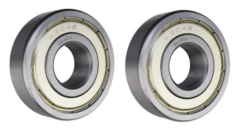(2 Pack) 6304-ZZ, 6304-2Z, 304SS Shielded Radial Ball Bearing 20X52X15 SpinCo