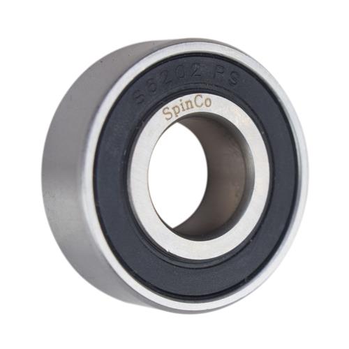 SS6202-2RS, SS6202LLU Stainless Steel Sealed Radial Ball Bearing 15X35X11 SpinCo