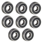 (8 Each) FR4-2RS Flanged Sealed Radial Ball Bearing 1/4 ID X 5/8 OD X 0.196" W
