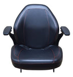 Ford New Holland Workmaster Tractor Seat 45 55 65 75 TC35 TC35D Armrests Black