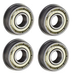 (4 Pack) FR4-ZZ Flanged Shielded Radial Ball Bearing 1/4 ID X 5/8 OD X 0.196" W