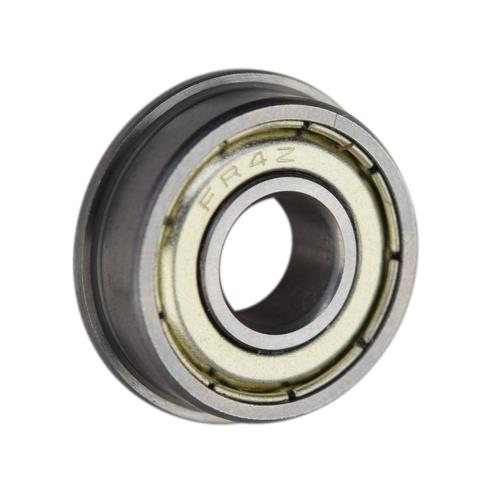 (4 Pack) FR4-ZZ Flanged Shielded Radial Ball Bearing 1/4 ID X 5/8 OD X 0.196" W