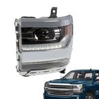 2016-18 Chevy Silverado 1500 Left Chrome DRL Projector Full LED Headlight
