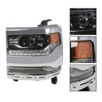 2016-18 Chevy Silverado 1500 Left Chrome DRL Projector Full LED Headlight