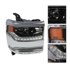 2016-18 Chevy Silverado 1500 Right Chrome DRL Projector Full LED Headlight