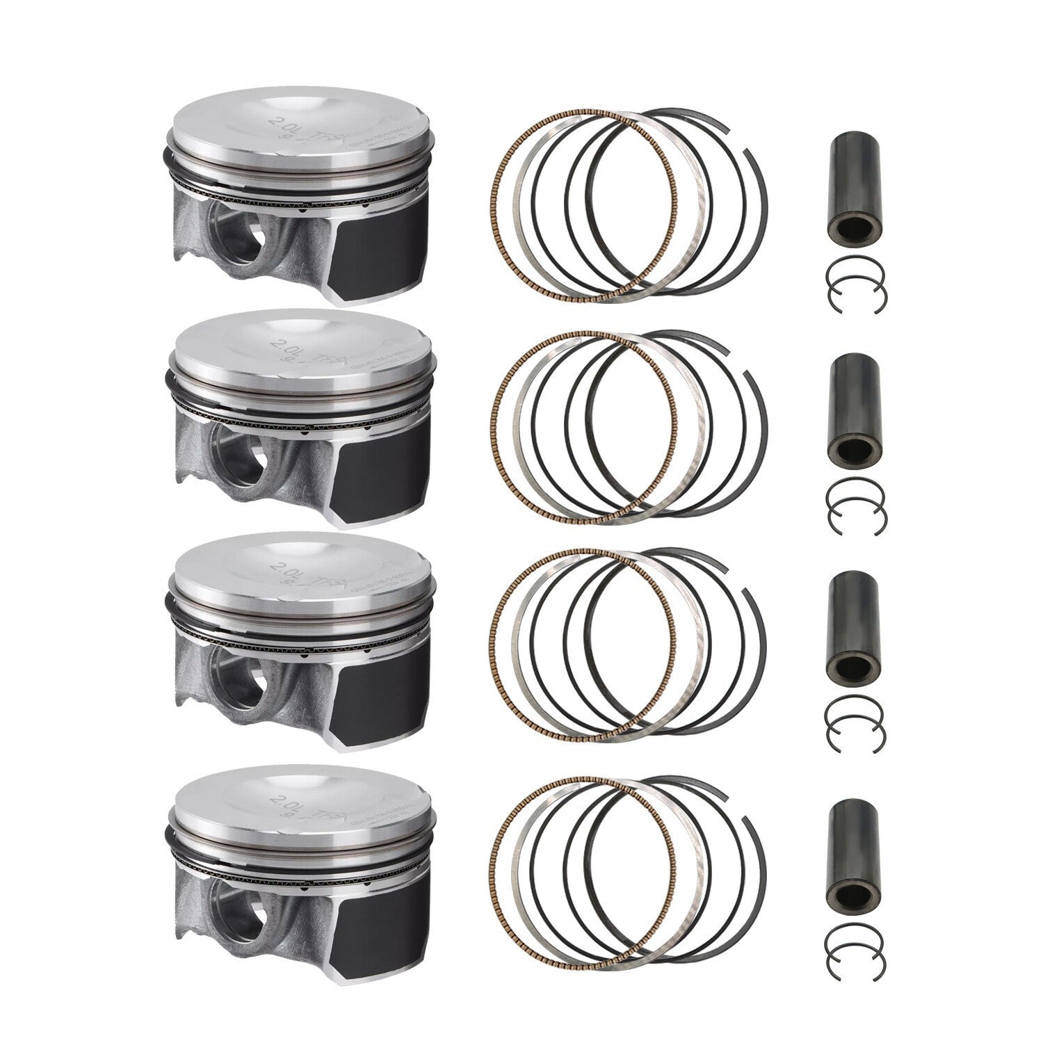 06H107065 4x Pistons Kit 23mm for Audi VW Jetta A4 A6 Q5 GTI 09-15 2.0 TFSI