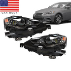 Pair LED Headlights for Lexus IS250 IS350 2014-2016 Left & Right Headlamp