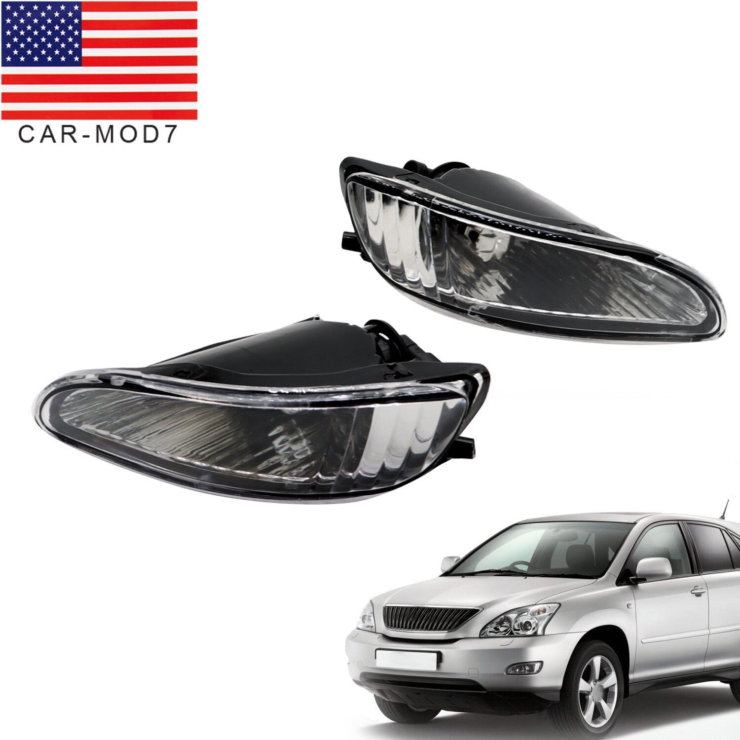Pair Front Fog Lights for 2004-2009 Lexus RX300 RX330 RX350 L+R Driving Lamps