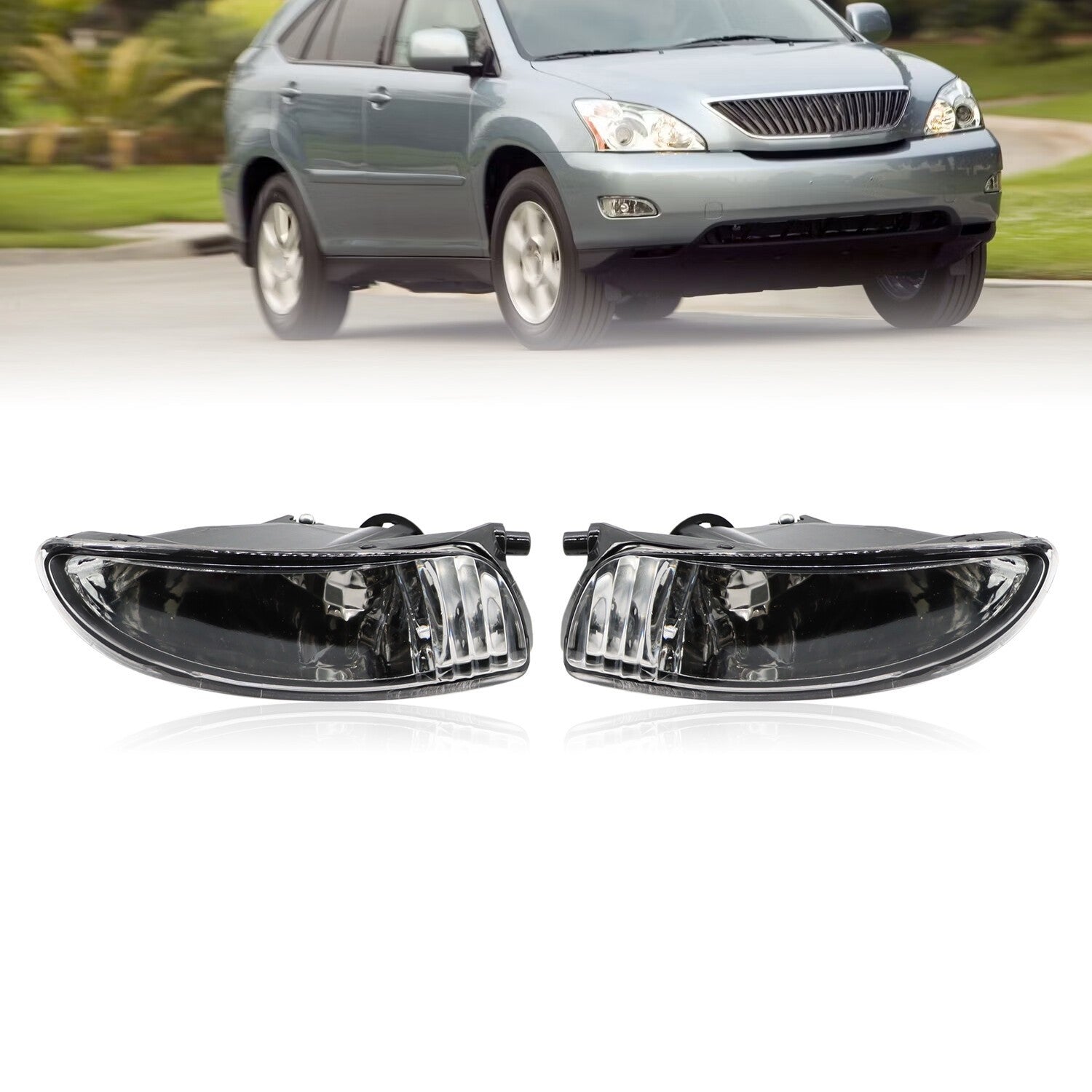 Pair Front Fog Lights for 2004-2009 Lexus RX300 RX330 RX350 L+R Driving Lamps