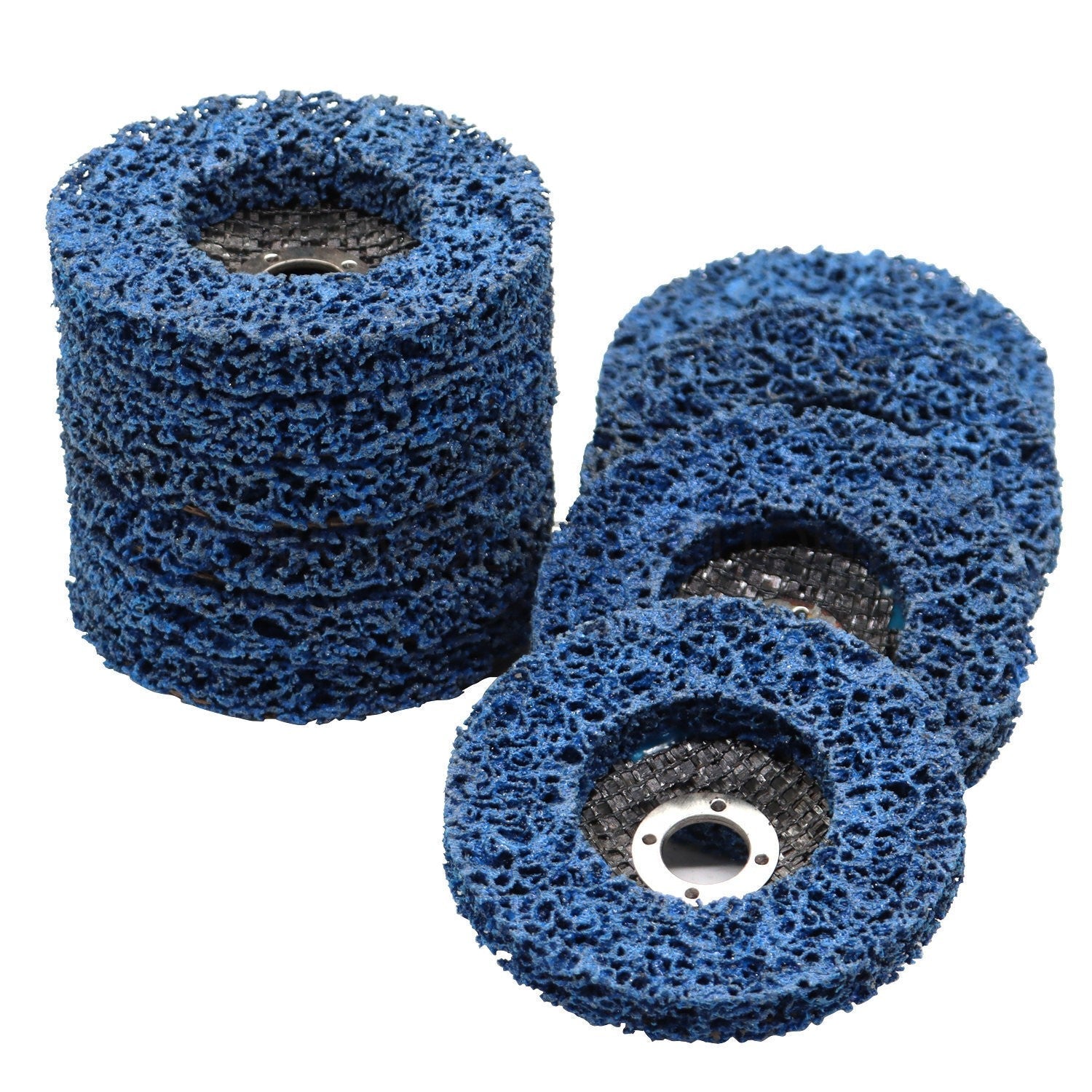 10 Pack 4" Poly Strip Disc Wheels Rust Paint Removal for Angle Grinder