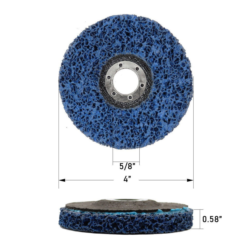 10 Pack 4" Poly Strip Disc Wheels Rust Paint Removal for Angle Grinder