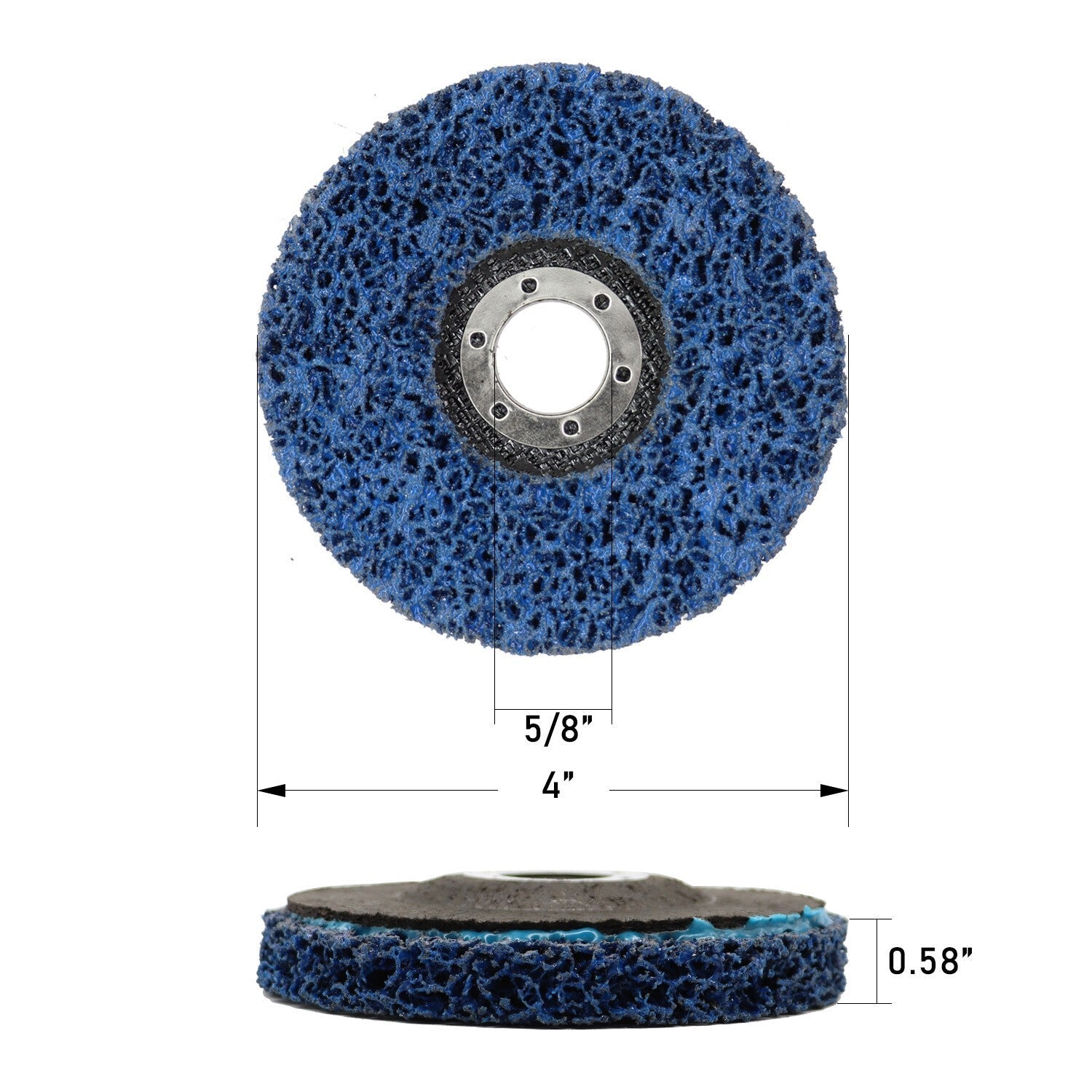 10 Pack 4" Poly Strip Disc Wheels Rust Paint Removal for Angle Grinder