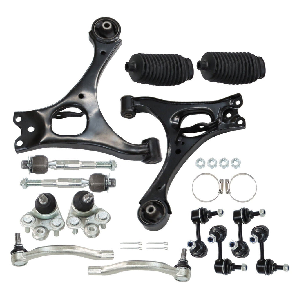 14" Lower Control Arms Ball Joint Sway Bar Tie Rod for 2006-2011 Honda Civic