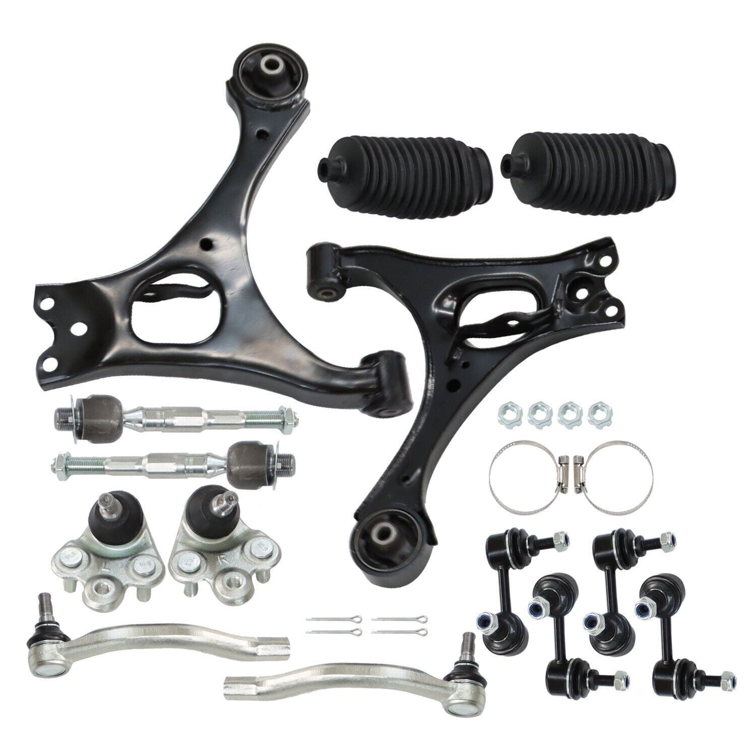 14" Lower Control Arms Ball Joint Sway Bar Tie Rod for 2006-2011 Honda Civic