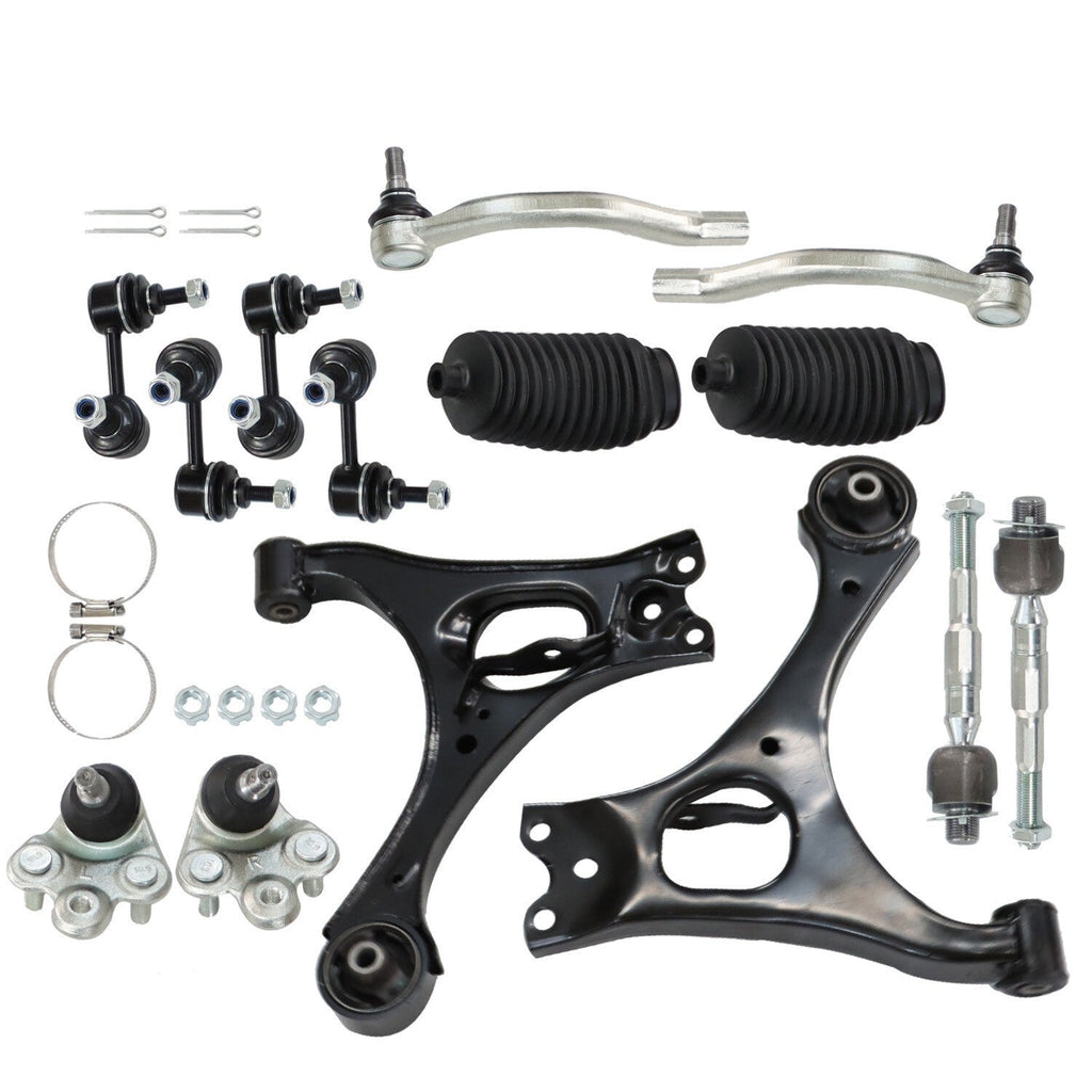 14" Lower Control Arms Ball Joint Sway Bar Tie Rod for 2006-2011 Honda Civic