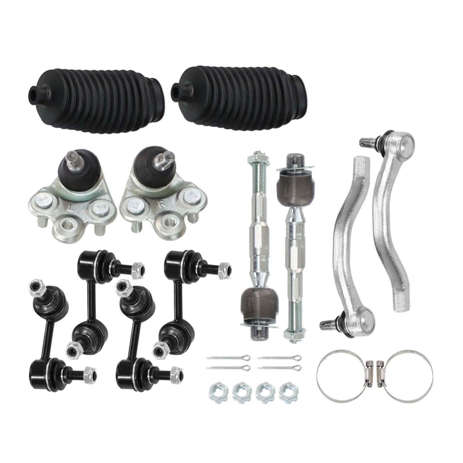 14" Lower Control Arms Ball Joint Sway Bar Tie Rod for 2006-2011 Honda Civic