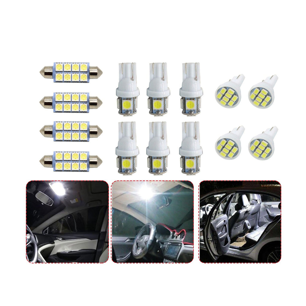 14x White LED Interior Light Kit for Ford F250 F350 Super Duty 1999-2016