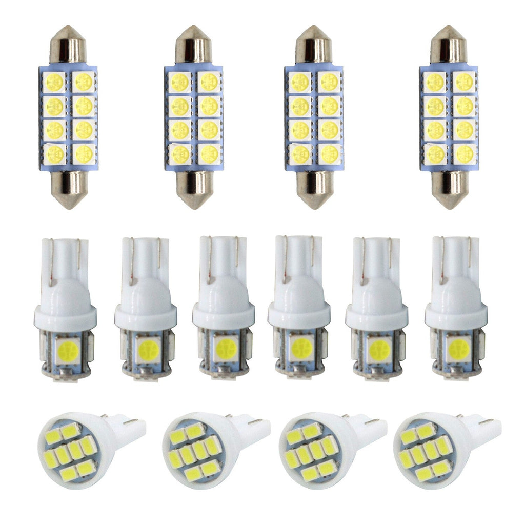 14x White LED Interior Light Kit for Ford F250 F350 Super Duty 1999-2016