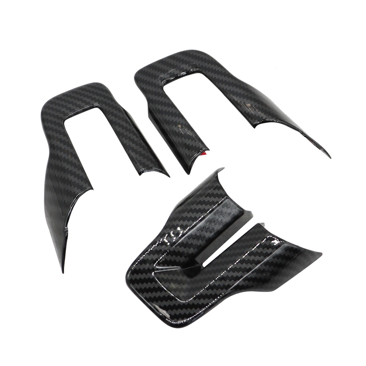 Carbon Fiber Steering Wheel Cover Trim Accessories for Ford Mustang 2015+