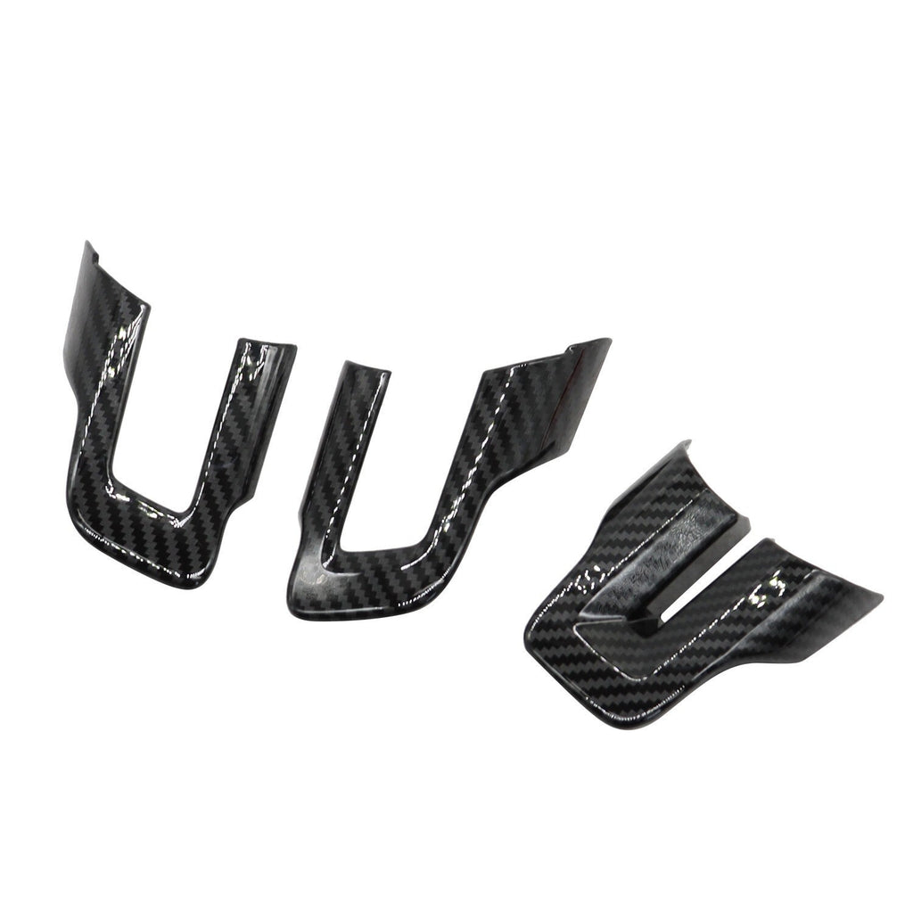Carbon Fiber Steering Wheel Cover Trim Accessories for Ford Mustang 2015+