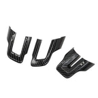 Carbon Fiber Steering Wheel Cover Trim Accessories for Ford Mustang 2015+