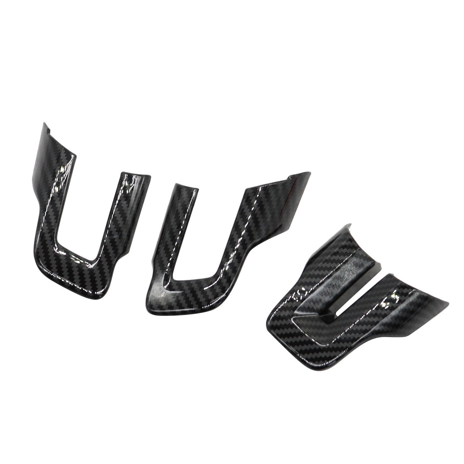 Carbon Fiber Steering Wheel Cover Trim Accessories for Ford Mustang 2015+