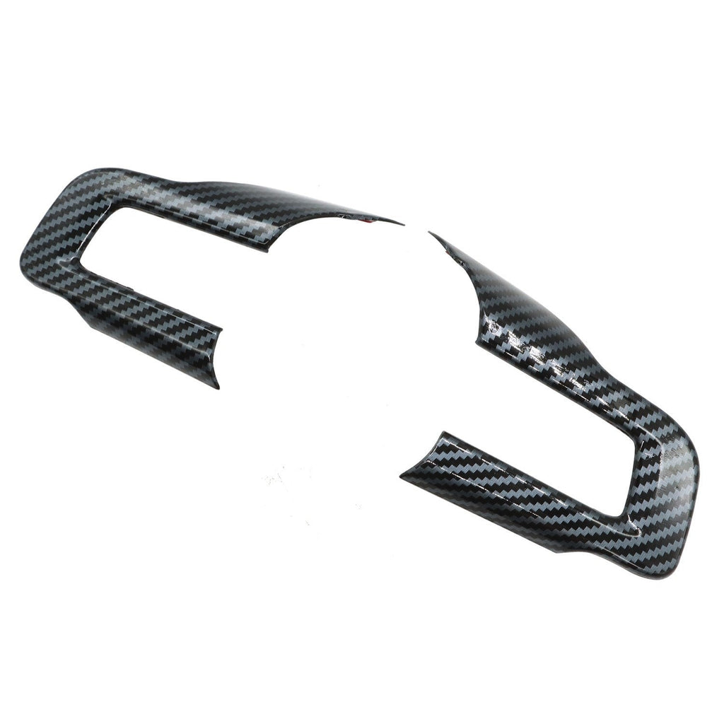 Carbon Fiber Steering Wheel Cover Trim Accessories for Ford Mustang 2015+