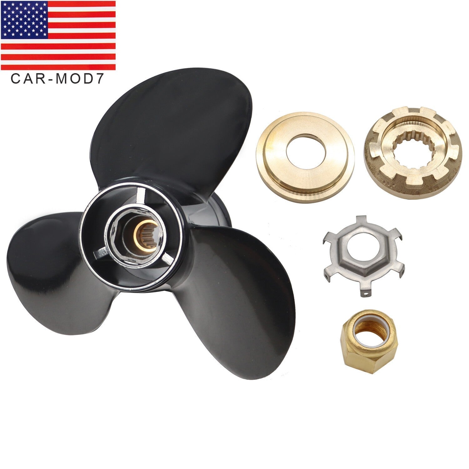 15x17 Aluminum Boat Propeller 15 Splines for Mercury 150-400HP Engines