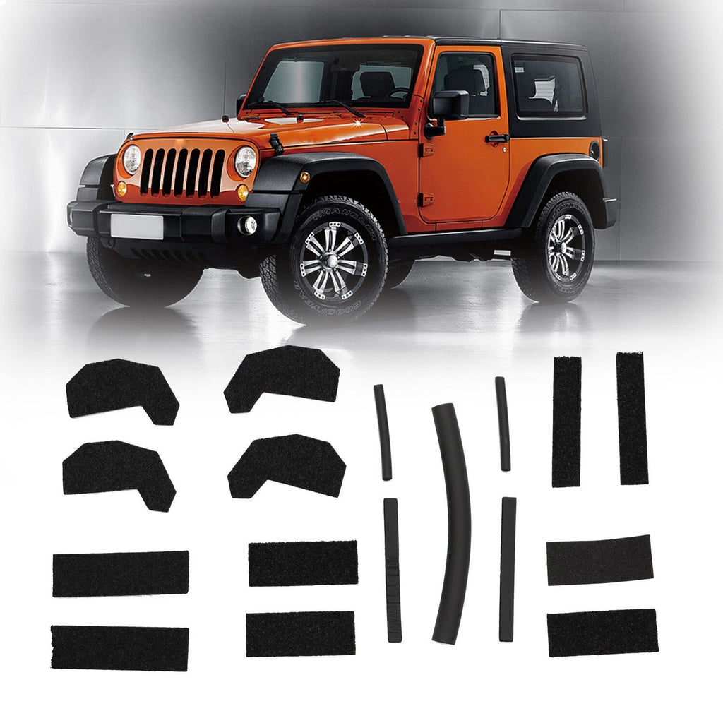 17PCS Jeep Wrangler JK 2007-2018 Hardtop Foam Headliner Seal Kit 68026937AB
