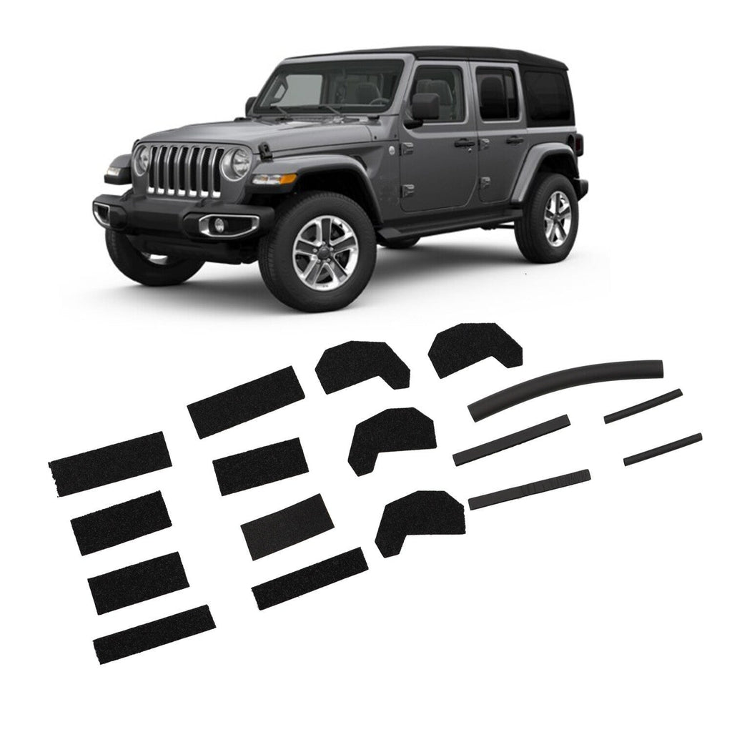 17PCS Jeep Wrangler JK 2007-2018 Hardtop Foam Headliner Seal Kit 68026937AB