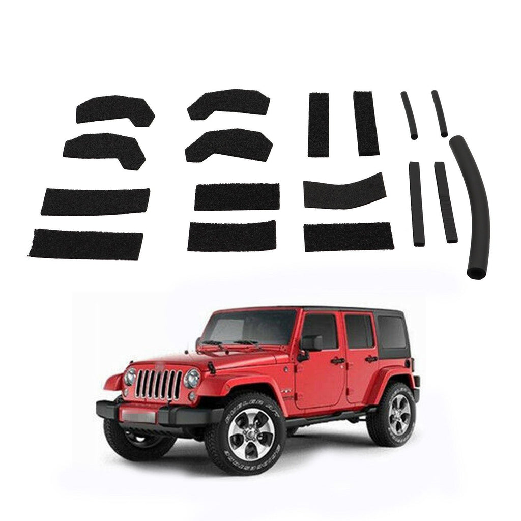 17PCS Jeep Wrangler JK 2007-2018 Hardtop Foam Headliner Seal Kit 68026937AB