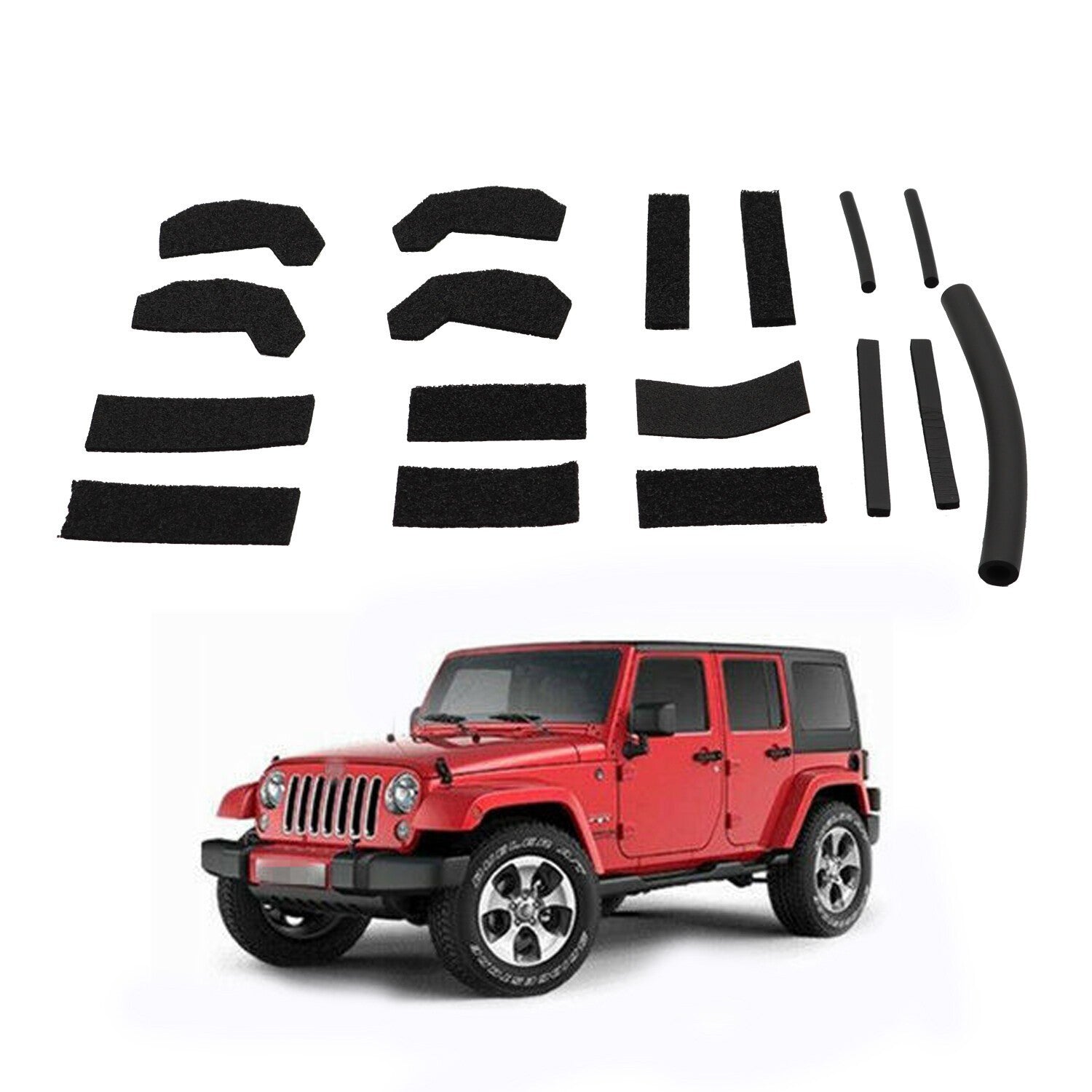 17PCS Jeep Wrangler JK 2007-2018 Hardtop Foam Headliner Seal Kit 68026937AB