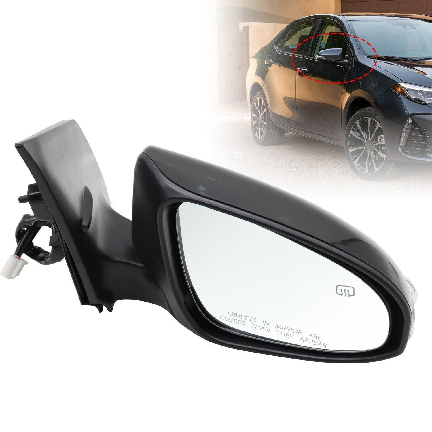 Right Side Power Heated Mirror w/ Signal for 2014-2019 Toyota Corolla