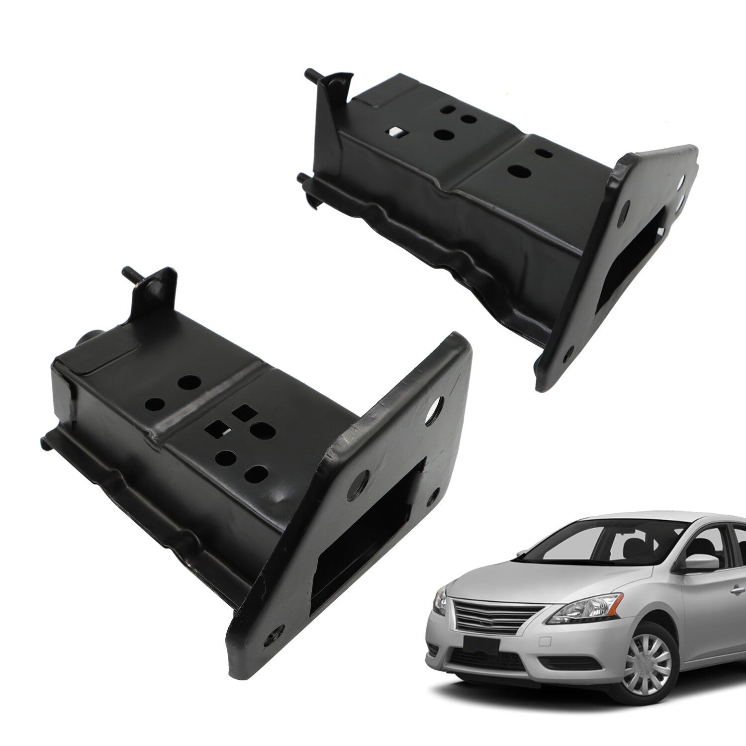 2 Pcs Front Bumper Bracket Set for 2013-2019 Nissan Sentra Left & Right Steel