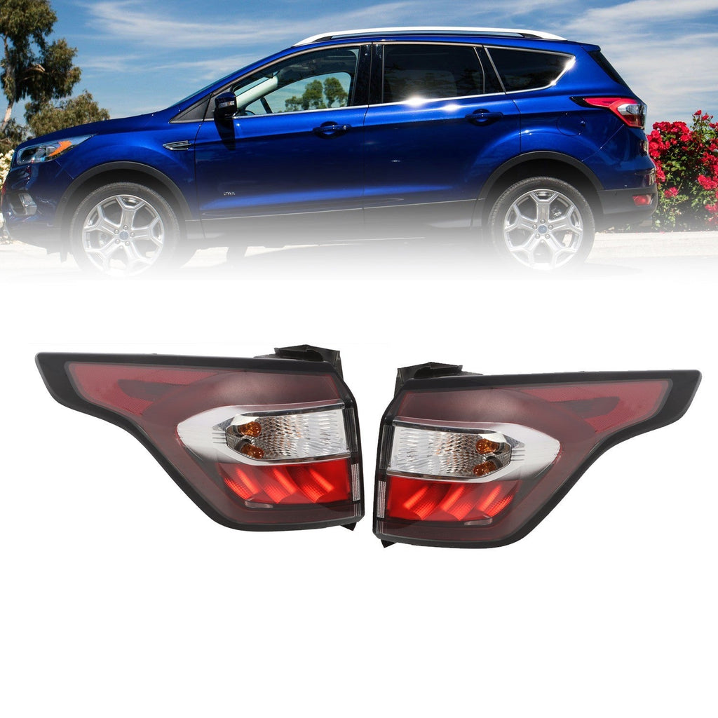 2 PCS 2017-2019 Ford Escape Kuga Halogen Left & Right Brake Tail Lights