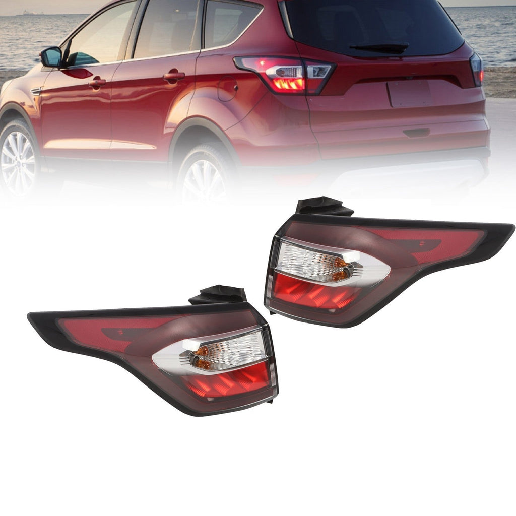 2 PCS 2017-2019 Ford Escape Kuga Halogen Left & Right Brake Tail Lights