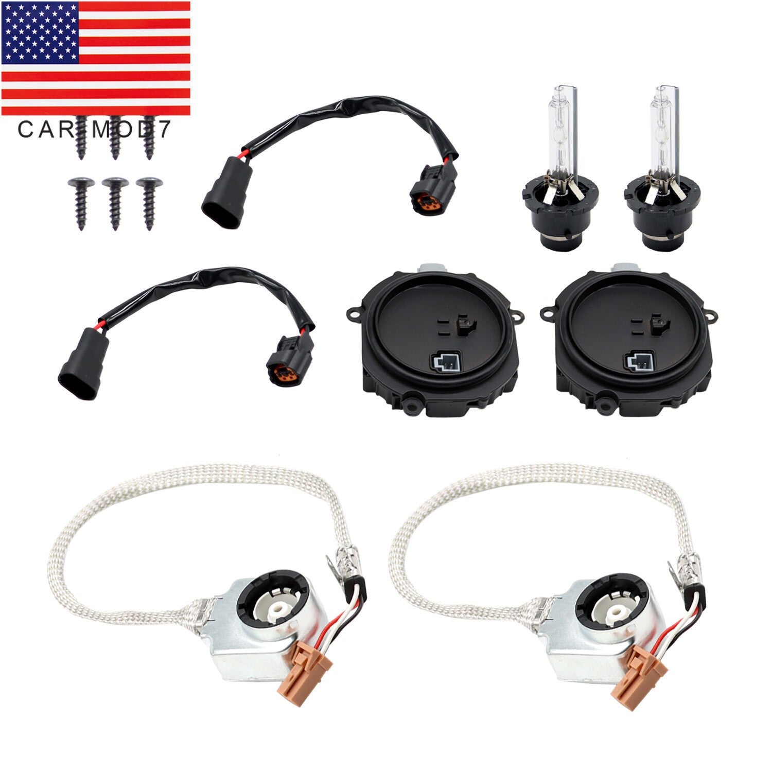 2 Set Xenon HID D2S Ballast Igniter Bulb Kit for 07-15 Infiniti G35 G37 Q40 Q50