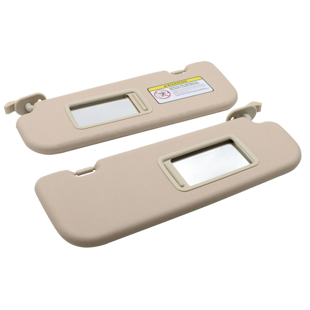 2x Beige Sun Visor w/Mirror Right & Left Hyundai Elantra MD 2011-2015