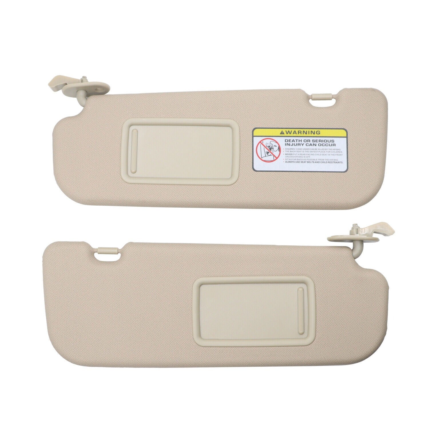 2x Beige Sun Visor w/Mirror Right & Left Hyundai Elantra MD 2011-2015