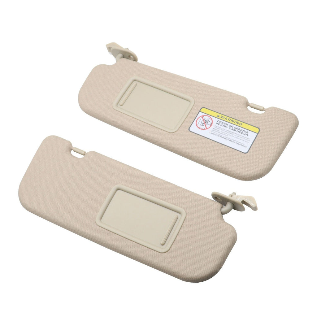 2x Beige Sun Visor w/Mirror Right & Left Hyundai Elantra MD 2011-2015